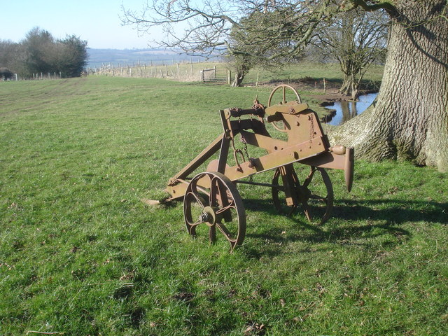 Attrezzo per il drenaggio mole (mole plough) — aratro trainato che crea canali di drenaggio sotterranei nel suolo