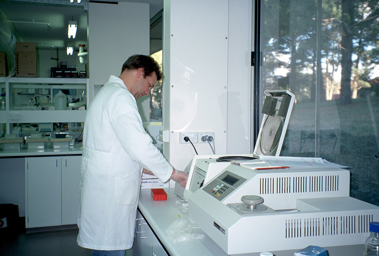 Strumento per la reazione a catena della polimerasi (PCR) in un laboratorio genetico; conferma molecolare dell'agente eziologico