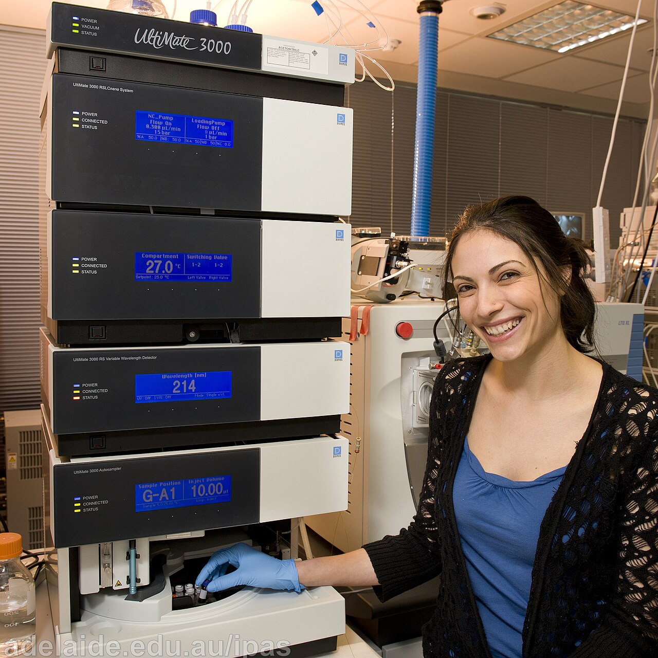 Sistema per la cromatografia liquida ad alta prestazione (HPLC) utilizzato per la determinazione delle aflatossine